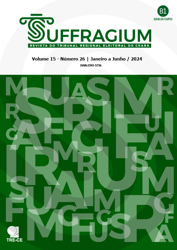 					Visualizar v. 15 n. 26 (2024): Suffragium - Revista do Tribunal Regional Eleitoral do Ceará
				
